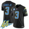 Men’s Chargers Vapor Limited Jersey V2 – All Stitched – Black – Derwin James Jr.