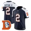 Mens Denver Broncos Throwback Vapor Limited Jersey V2 Patrick Surtain II Jersey Navy Alternate