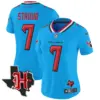 Womens Houston Texans 2024 Texas Patch Vapor Limited Jersey V5 CJ Stroud Jersey Blue