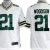 Nike Green Bay Packers #21 Charles Woodson White Game Jersey