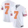 Men’s Tampa Bay Buccaneers Throwback Vapor Limited Jersey V2 – All Stitched – White – Bucky Irving