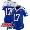 Women’s Buffalo Bills 2024 Bills Mafia Patch Vapor Limited Jersey – All Stitched – Royal Alternate – Josh Allen Jersey