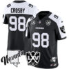 Men’s Raiders 2025 Vapor Limited Jersey – 65th Anniversary – All Stitched Black Alternate Maxx Crosby Jersey
