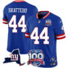 Men’s New York Giants 100th Season & State Patch Vapor Limited Jersey – All Stitched Royal Cam Skattebo Jersey