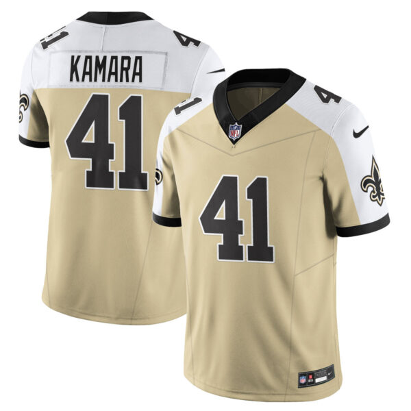 Men’s New Orleans Saints Golds Alternate Vapor Limited Jersey – All Stitched Gold Alternate Alvin Kamara – 41 Jersey