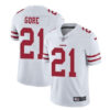 Men’s San Francisco 49ers #21 Frank Gore White Vapor Untouchable Limited Stitched Jersey