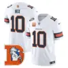 Mens Denver Broncos Throwback Vapor Limited Jersey V2 Bo Nix Jersey White