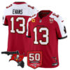 Men’s Tampa Bay Buccaneers 50th Season Patch Vapor Limited Jersey – All Stitched Red Alternate Mike Evans Jersey