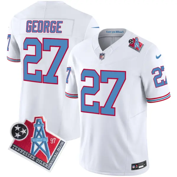 Mens Tennessee Titans 1997 Throwback Limited Vapor Limited Jersey Eddie George Jersey White