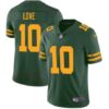 Green Bay Packers #10 Jordan Love Green Color Rush Vapor Limited Stitched Football Jersey