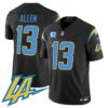 Men’s Chargers Vapor Limited Jersey V2 – All Stitched – Black – Keenan Allen
