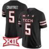 Men’s Texas Tech Red Raiders 2024 Patrick Mahomes Symbol Vapor Limited Jersey – All Stitched – Black – Michael Crabtree