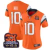 Womens Denver Broncos 3 Time Champions Patch Vapor Limited Jersey Bo Nix Jersey Orange