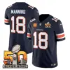 Mens Denver Broncos Super Bowl 50 Patch Vapor Limited Jersey Peyton Manning Jersey Navy