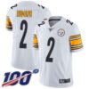 Steelers #2 Mason Rudolph White Men’s Stitched Football 100th Season Vapor Limited Jersey