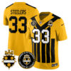 Men’s Pittsburgh Steelers Alternate 1933 Throwback Limited Jersey – All Stitched Gold Steelers – 33 Jersey