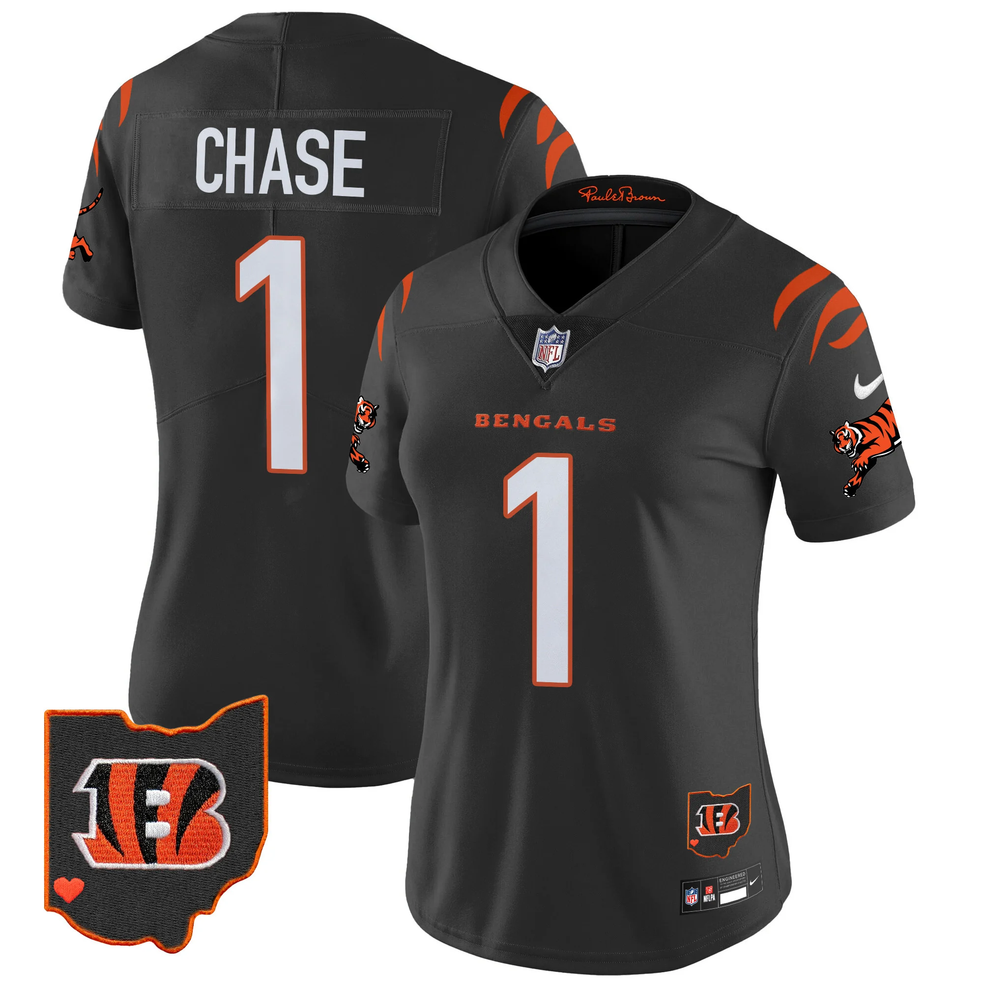 Womens Cincinnati Bengals 2024 Vapor Limited Jersey Ja’marr Chase Jersey Black