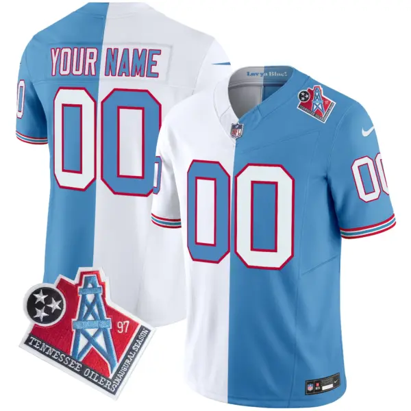 Men’s Tennessee Titans 1997 Throwback Limited Vapor Limited Custom Jersey Split