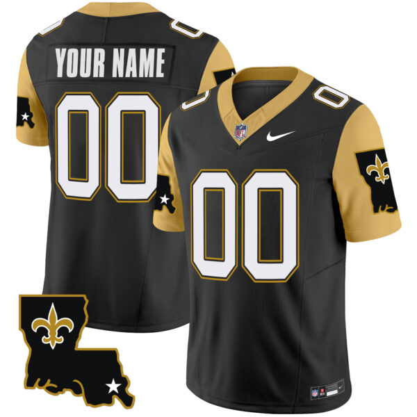 Saints 1987 Legacy Vapor Limited Custom Jersey V2 – All Stitched – Men – Black