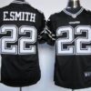 Nike Dallas Cowboys #22 Emmitt Smith Black Game Jersey