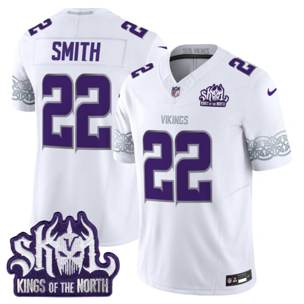 Minnesota Vikings King Of The North Patch Vapor Limited Jersey V2 – All Stitched – Winter Warrior – Harrison Smith Jersey