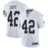 Nike Oakland Raiders #42 Ronnie Lott White Men’s Stitched NFL Vapor Untouchable Limited Jersey