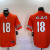 Chicago Bears #18 Caleb Williams Orange 2024 Draft Vapor Football Stitched Jersey 1
