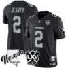 Men’s Raiders 2025 Vapor Limited Jersey – 65th Anniversary – All Stitched Black Asthon Jeanty Jersey