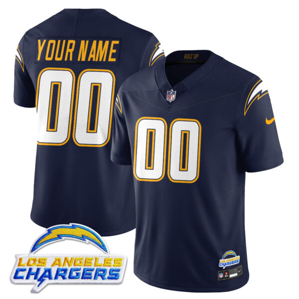 Los Angeles Chargers Alternate 2025 Custom Jersey – All Stitched Men Navy Jersey