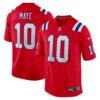 Drake Maye New England Patriots Nike Player Game Jersey Red
