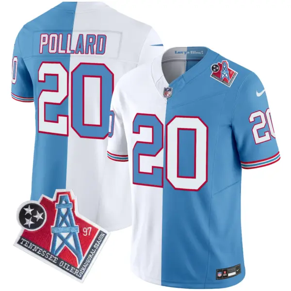 Mens Tennessee Titans 1997 Throwback Limited Vapor Limited Jersey Tony Pollard Jersey Split