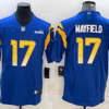 Men’s Los Angeles Rams #17 Baker Mayfield 2022 Blue Vapor Untouchable Limited Stitched Jersey