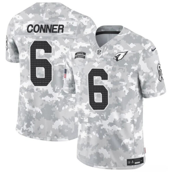 Arizona Cardinals #6 James Conner 2024 FUSE Arctic Camo Salute To Service Limited Football Stitched Jersey