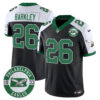 Philadelphia Eagles 2024 Throwback Vapor Limited Jersey – Est. 1933 Patch – All Stitched – Black Alternate – Saquon Barkley Jersey