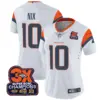 Womens Denver Broncos 3 Time Champions Patch Vapor Limited Jersey Bo Nix Jersey White