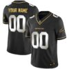 Denver Broncos Gold Vapor Limited Custom Jersey – All Stitched – Men – Black Limitted
