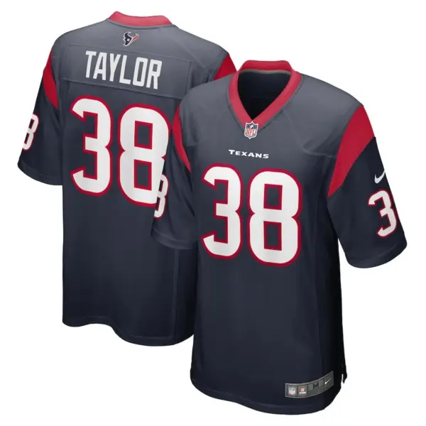 Men’s JJ Taylor Houston Texans Jersey All Stitched Navy