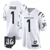 Mens Cincinnati Bengals 2024 Game Jersey Ja’marr Chase Jersey White Limited