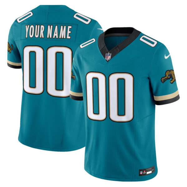 Jacksonville Jaguars Throwback Vapor Limited Custom Jersey – All Stitched Men Teal Jersey