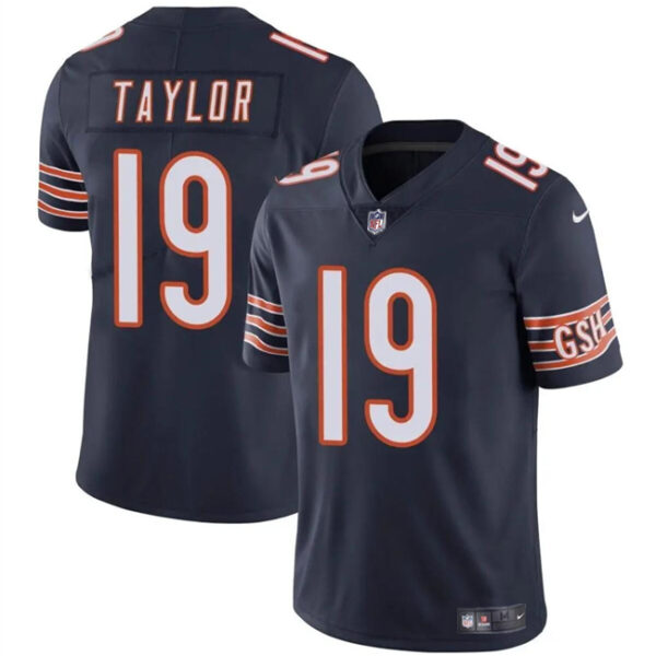 Men’s Chicago Bears #19 Tory Taylor Navy Vapor Football Stitched Jersey