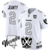 Men’s Raiders 2025 Vapor Limited Jersey – 65th Anniversary – All Stitched White Asthon Jeanty Jersey