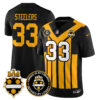 Men’s Pittsburgh Steelers Alternate 1933 Throwback Limited Jersey – All Stitched Black Steelers – 33 Jersey