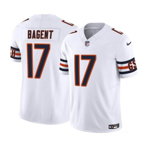 Men’s Chicago Bears #17 Tyson Bagent White 2023 F.U.S.E. Vapor Untouchable Limited Football Stitched Jersey