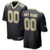 New Orleans Saints Nike Custom Game Jersey Black