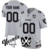 Raiders 2025 Vapor Limited Custom Jersey – 65th Anniversary – All Stitched Men Silver Jersey