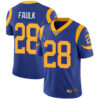 Nike Los Angeles Rams #28 Marshall Faulk Royal Blue Alternate Men’s Stitched NFL Vapor Untouchable Limited Jersey