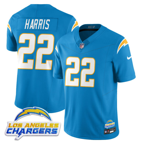 Men’s Los Angeles Chargers Alternate 2025 Jersey – All Stitched Blue Najee Harris – 22 Jersey