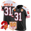Men’s Tampa Bay Buccaneers Throwback 50th Season Patch Vapor Limited Jersey – All Stitched Black Aternate Antoine Winfield Jr. Jersey