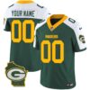 Packers Home Patch Vapor Custom Jersey V3 – All Stitched – Men – Green Alternate