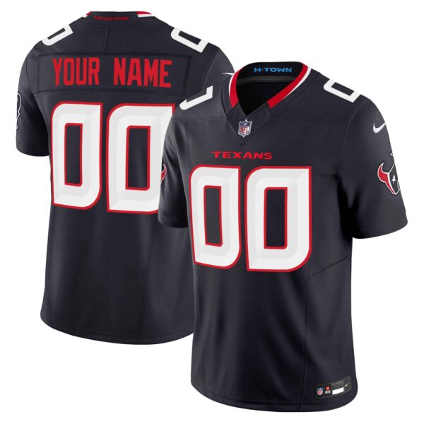 Houston Texans 2024 Vapor Limited Custom Jersey – All Stitched – Youth – Navy